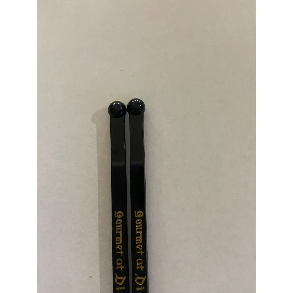 Vintage Gourmet Of Disney Set of Black Swizzle Sticks‎